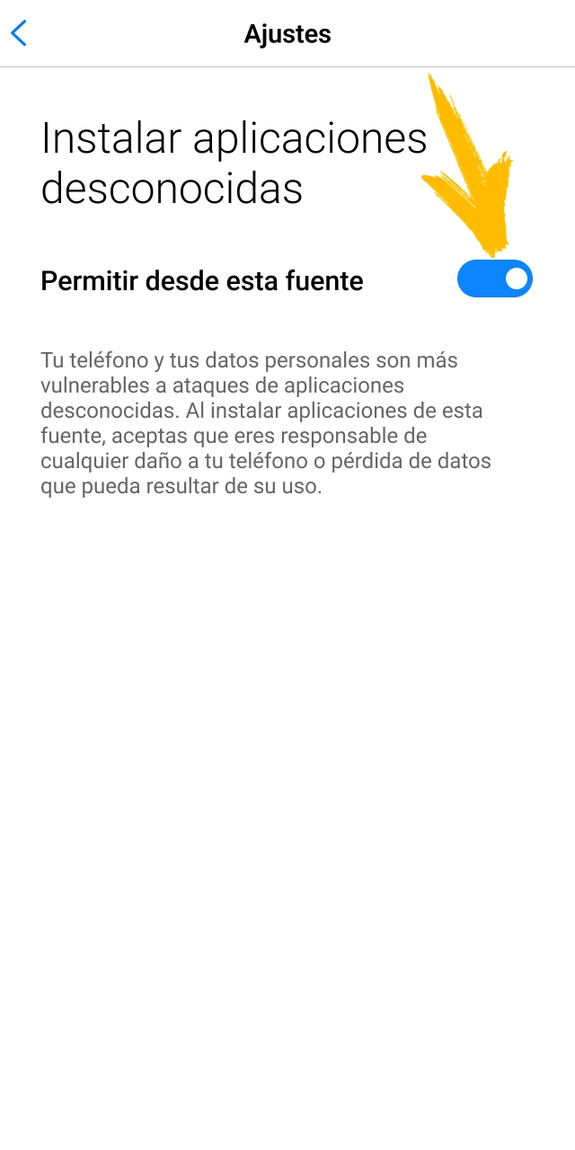 Permite la instalación de aplicaciones externas desde Melbet oficial Argentina.