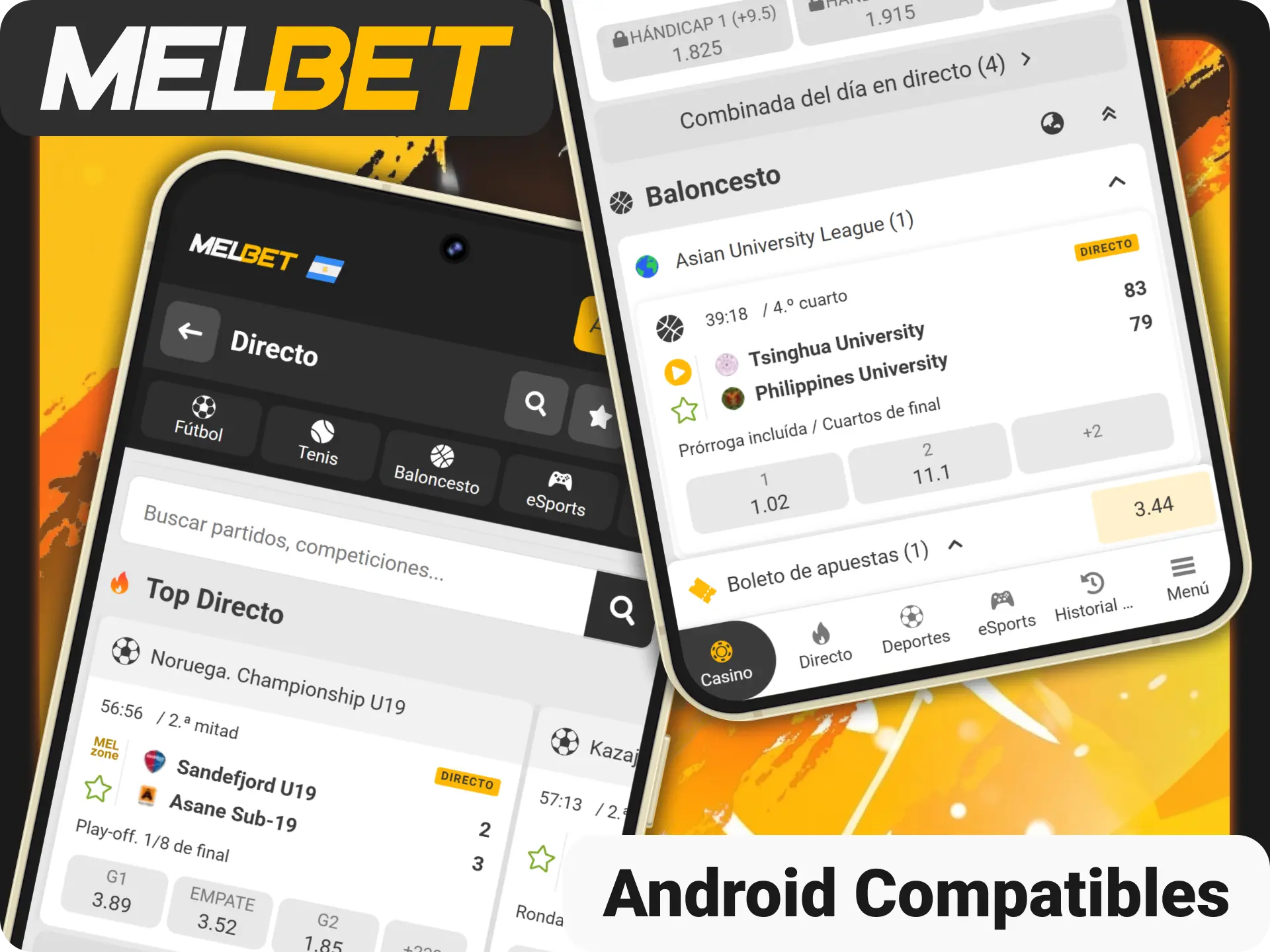 Revisa la lista de smartphones compatibles con Melbet oficial Argentina.