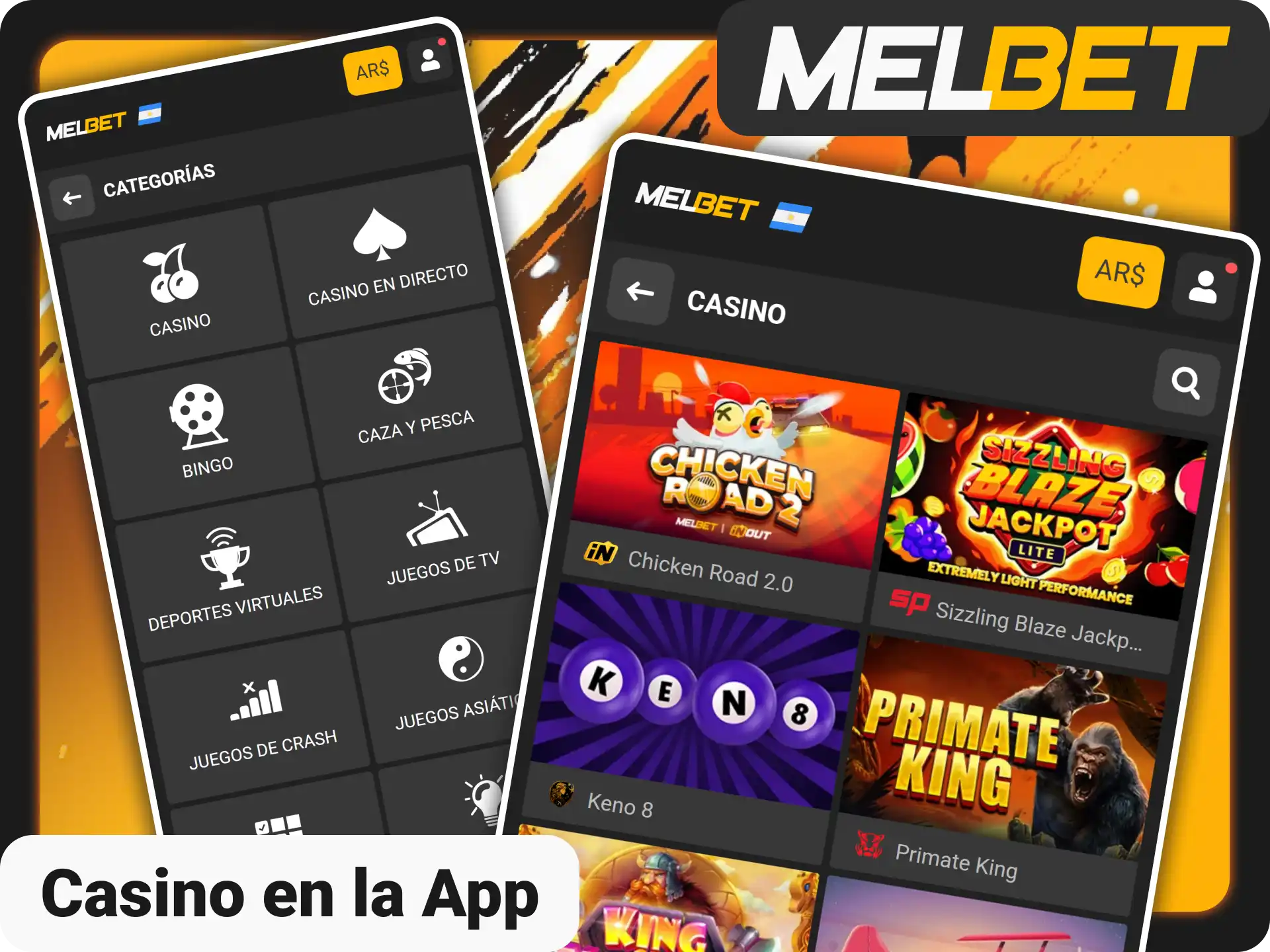 Disfruta miles de tragamonedas dentro del casino de Melbet oficial.