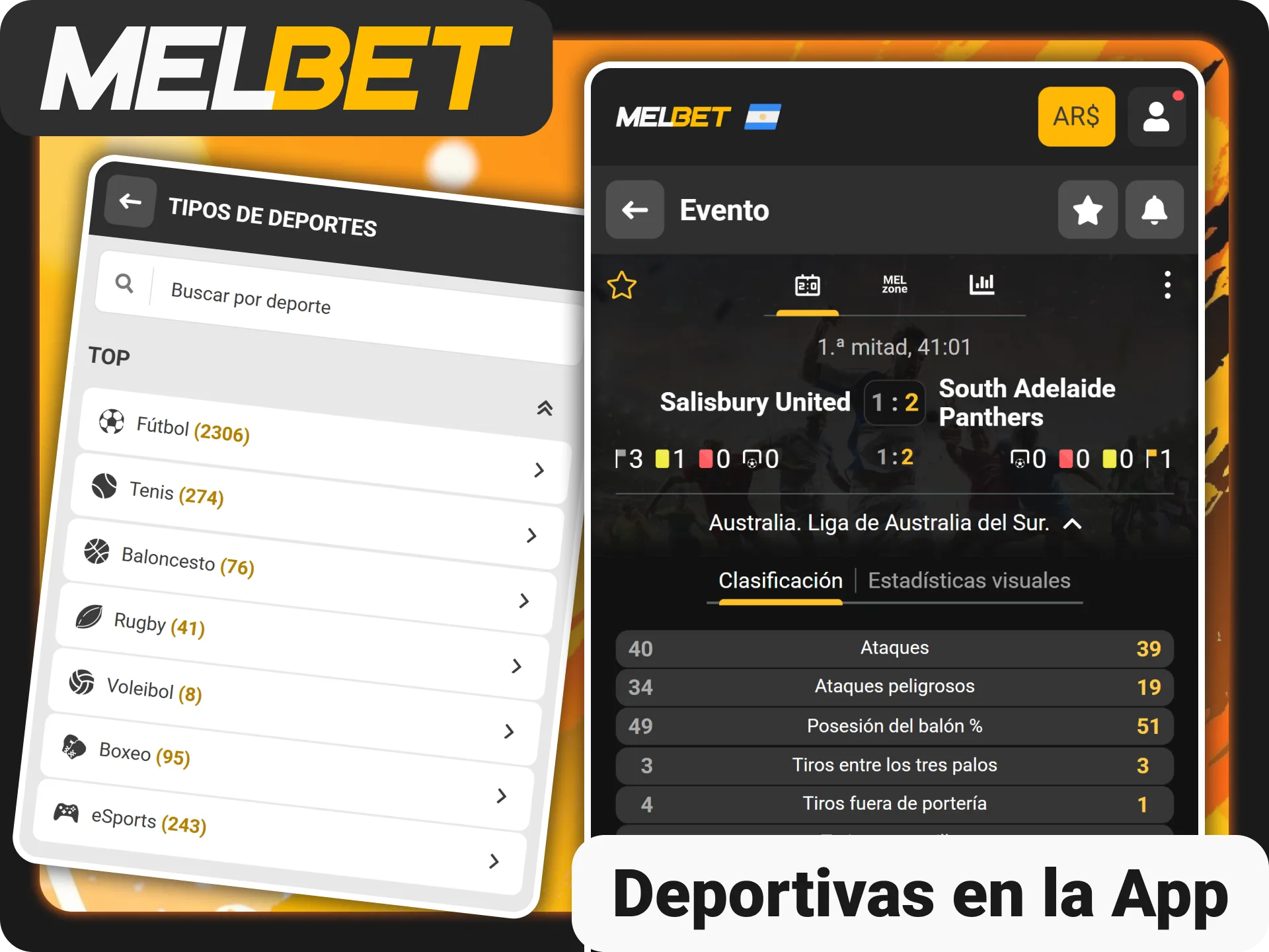 Realiza apuestas deportivas en vivo usando la app de Melbet oficial.