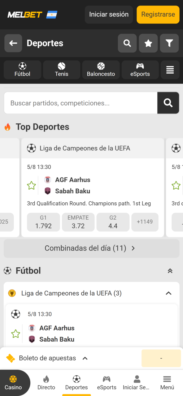 Realiza apuestas deportivas con las mejores cuotas en Melbet oficial.