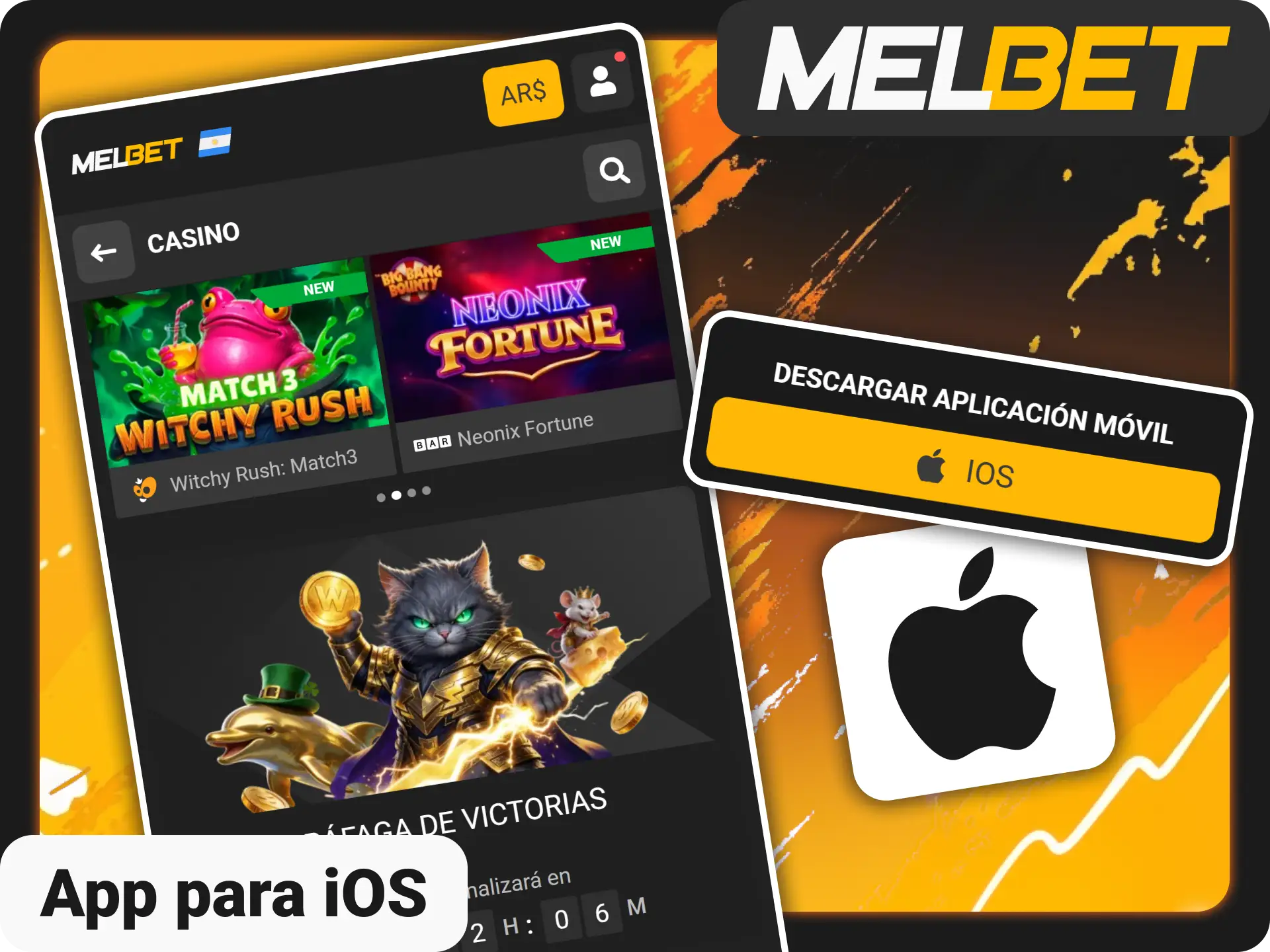 Obten la aplicación optimizada para iOS en Melbet oficial Argentina.