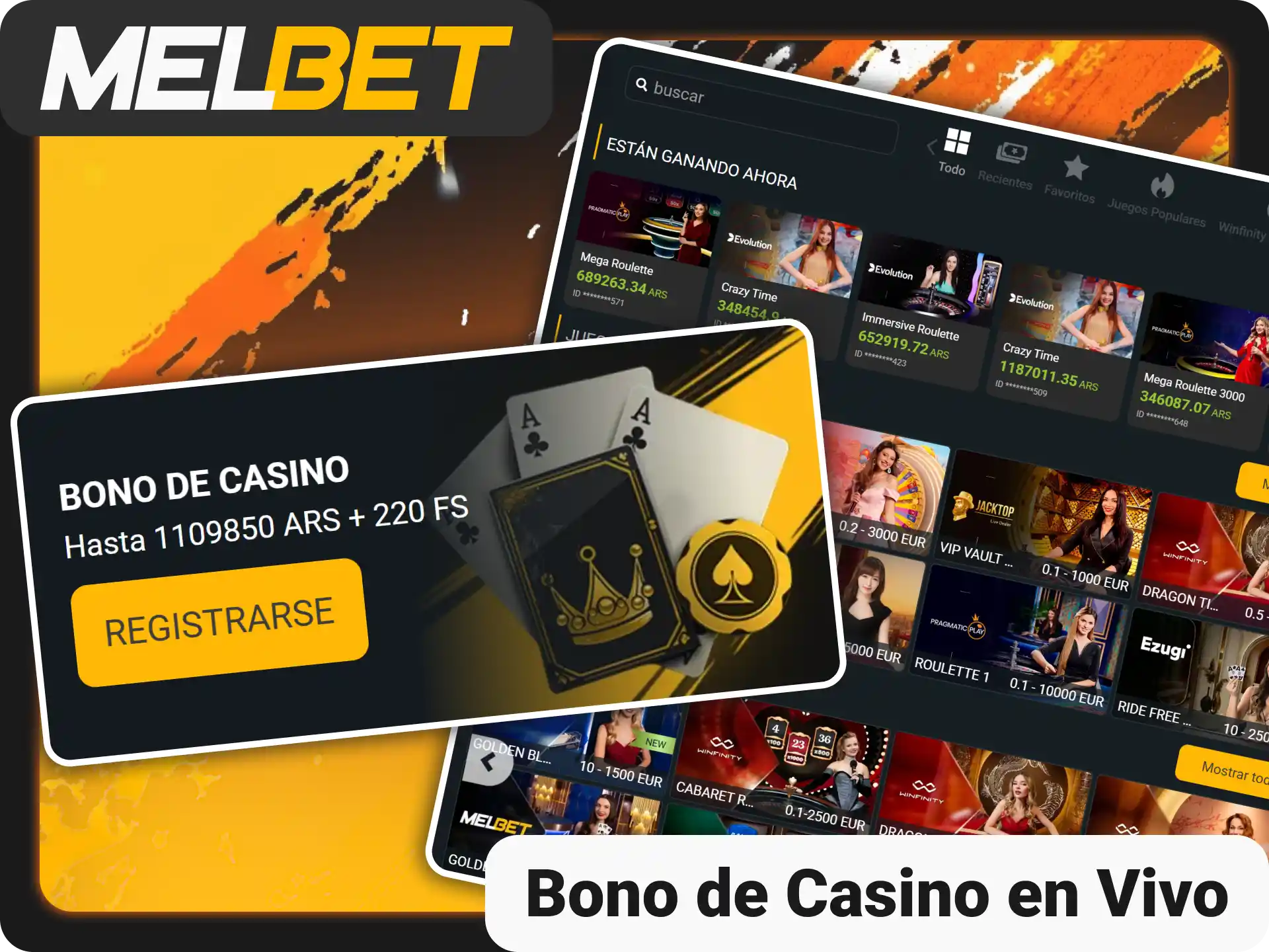 Activa la bonificación especial de casino dentro de Melbet oficial.