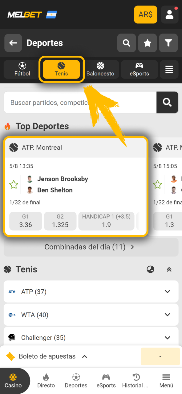 Elige tu deporte preferido para apostar en Melbet oficial Argentina.