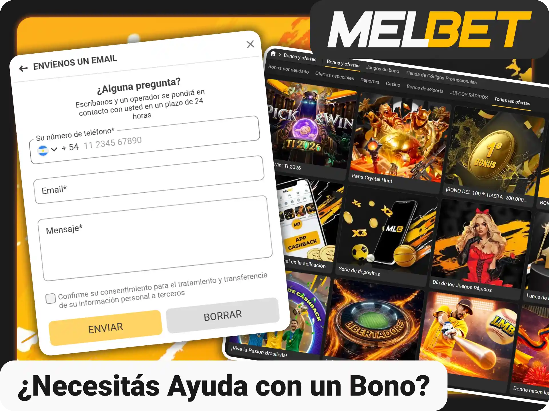 Contacta al servicio de soporte técnico de Melbet oficial Argentina.