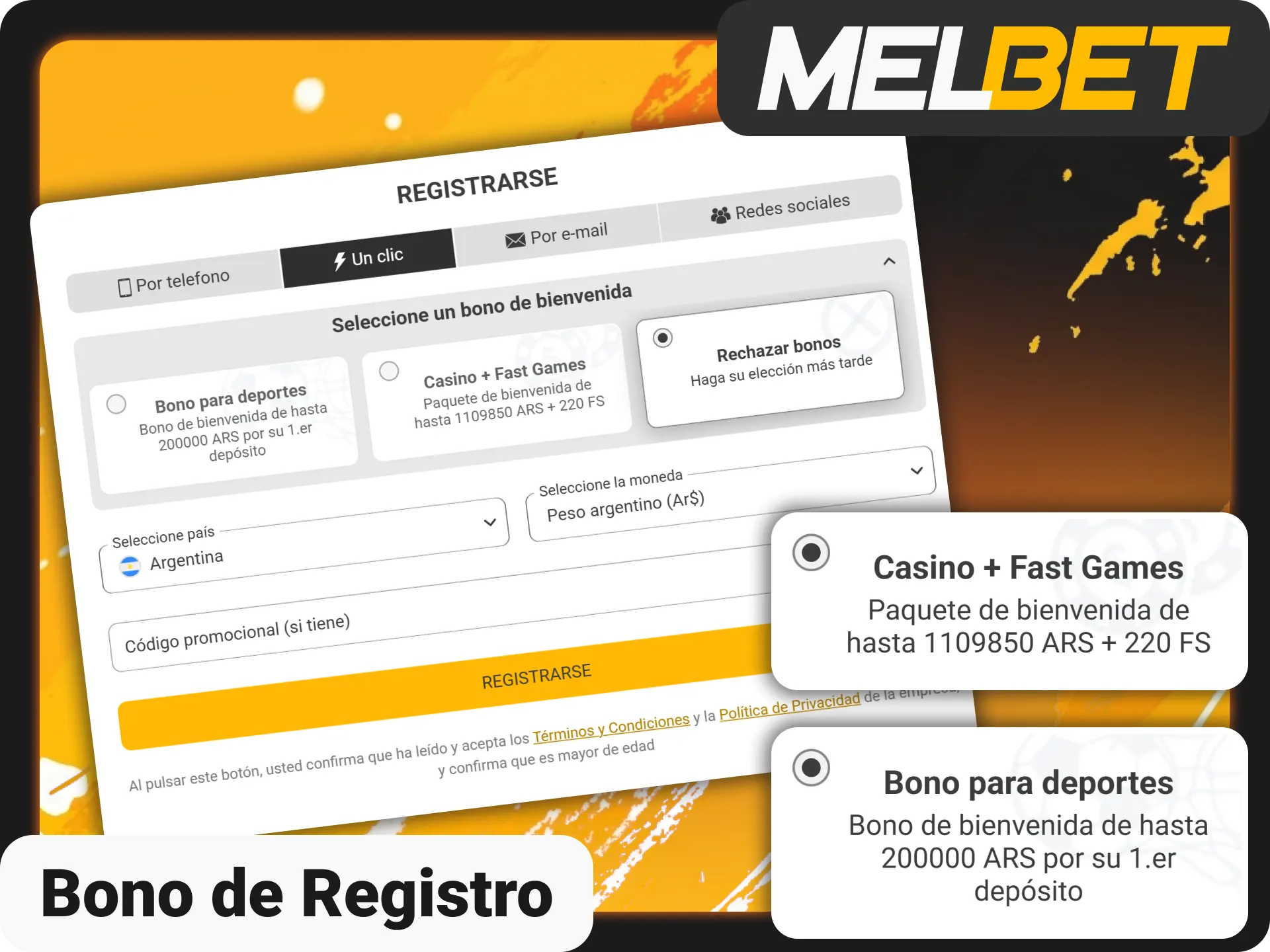 Reclama el paquete de bonos al registrarte en Melbet oficial.
