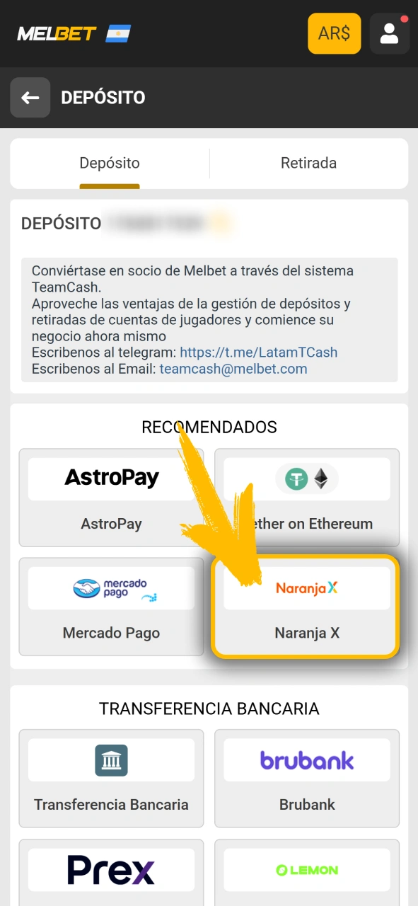 Haz un depósito para reclamar el bono de Melbet oficial.
