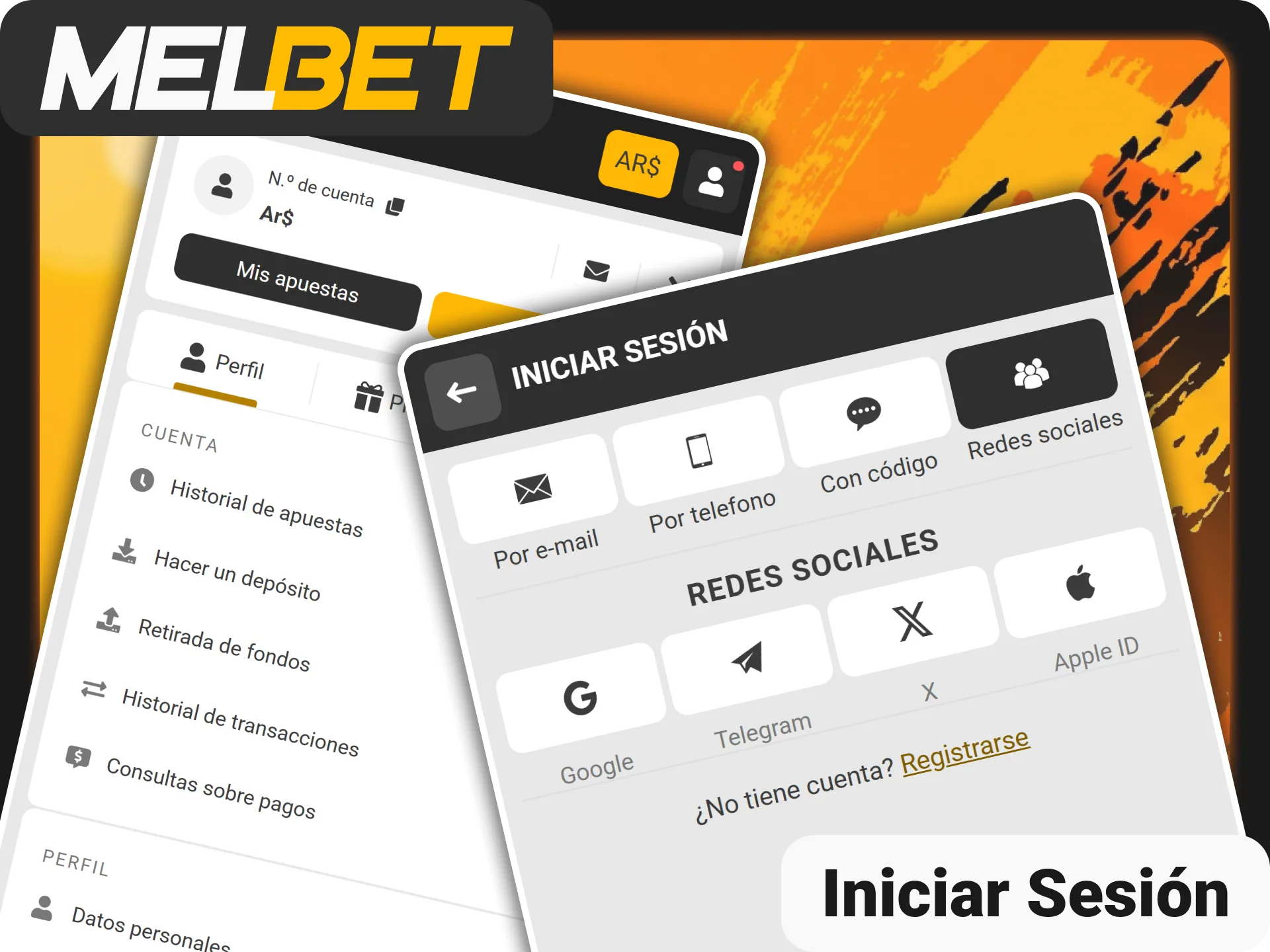 Inicia sesión fácilmente dentro de tu cuenta de Melbet oficial.