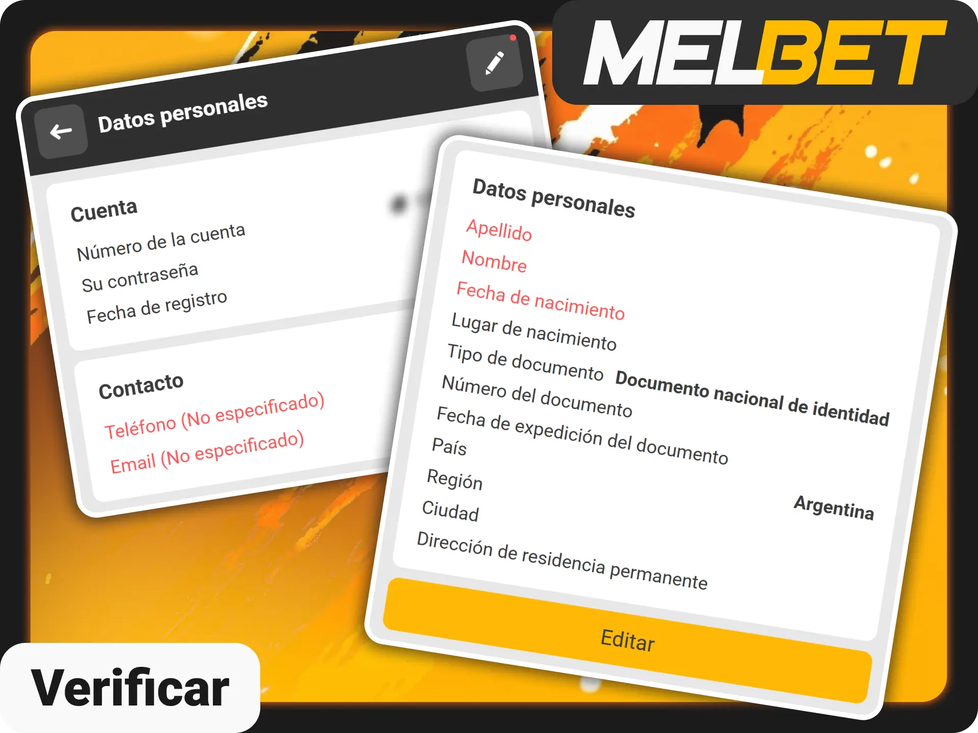 Verifica tu identidad correctamente dentro de la plataforma Melbet oficial.